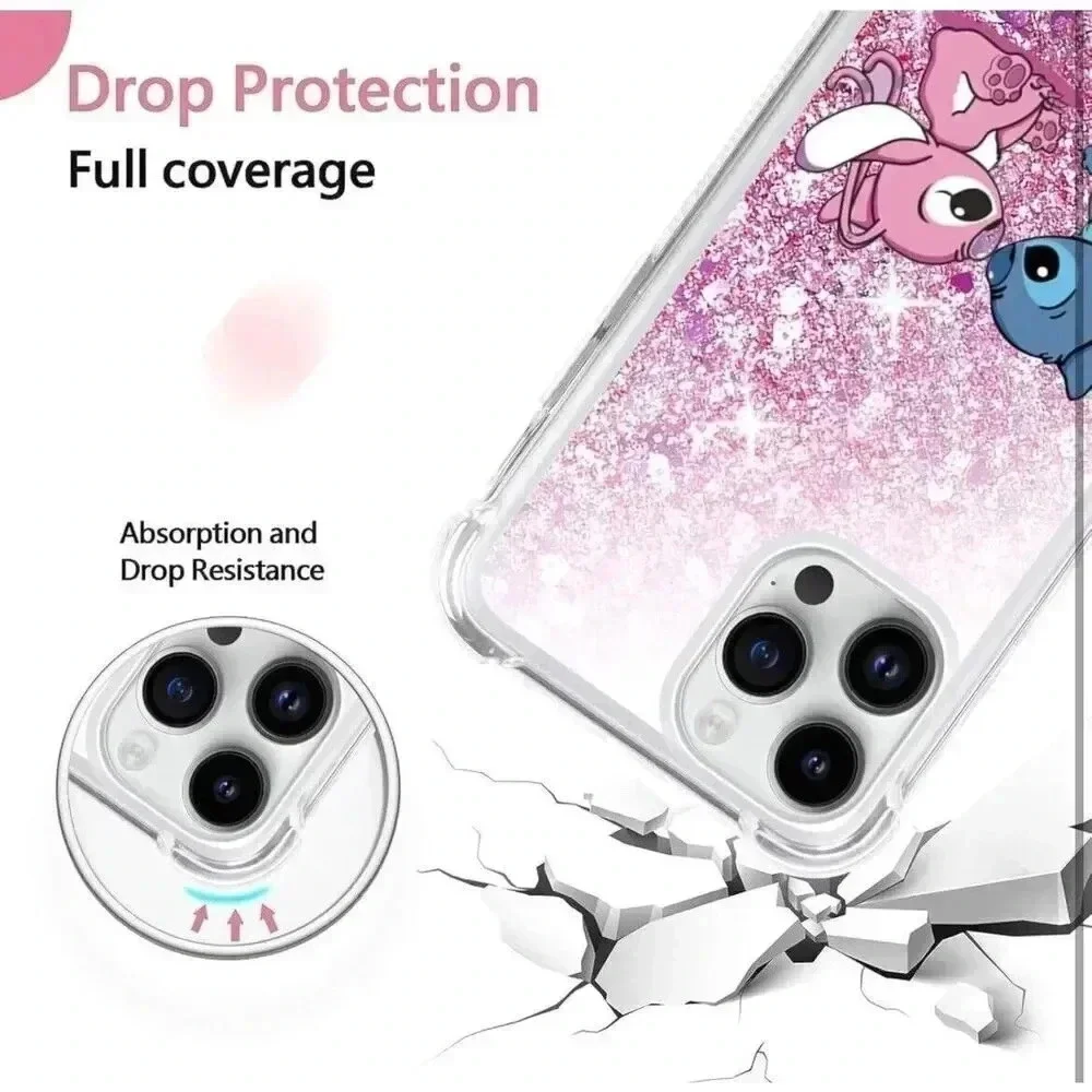 Bling Glitter Liquid Quicksand Case for iPhone 11 Pro MAX Anime Kawaii Character